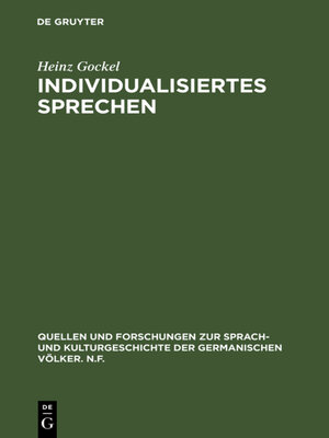 cover image of Individualisiertes Sprechen